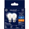 GE Reveal HD+ Colour-Enhancing 40W Replacement LED Clear Ceiling Fan Medium Base A15 Light Bulbs (2-Pack)