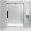 Ove Bel 60-in Matte Black Alcove Shower Door
