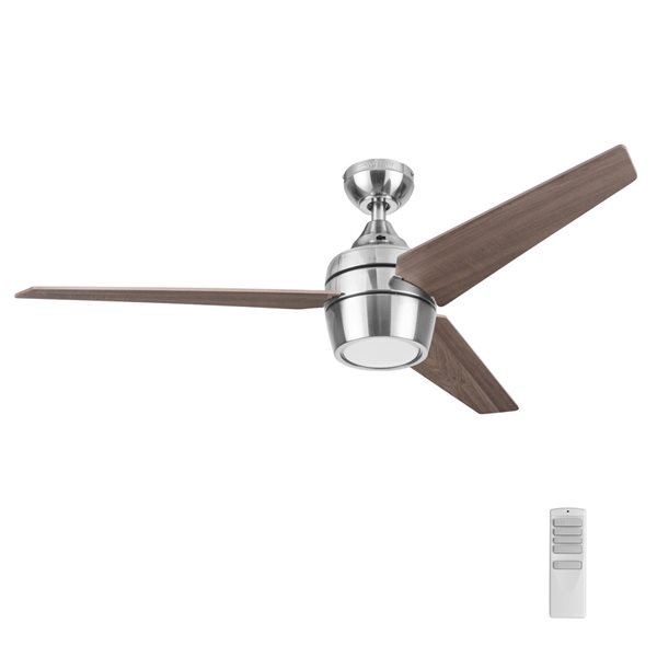 Harbor Breeze Otter Creek 52 In Brushed Nickel Indoor Residential Ceiling Fan With Light Kit Included And Remote Control 3 Blade Lowe S Canada - Ceiling Fan Light Bright Then Dim