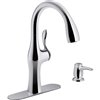 KOHLER Alma Polished Chrome 1-Handle Pull-Down Kitchen Faucet