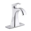 KOHLER Maxton Polished Chrome 1-Handle Single Hole 4-in Centerset WaterSense Bathroom Sink Faucet with Drain (Valve Included)