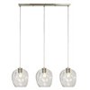 Canarm 3 Light Como Pendant, Brushed Nickel Finish, Clear Glass, Cord Mount, 3 x 60W Type A Bulbs (Not Included)