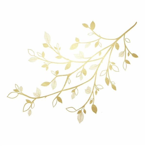 Roommates Branch Giant Foil Wall Decal Lowe S Canada - Gold Foil Wall Decals