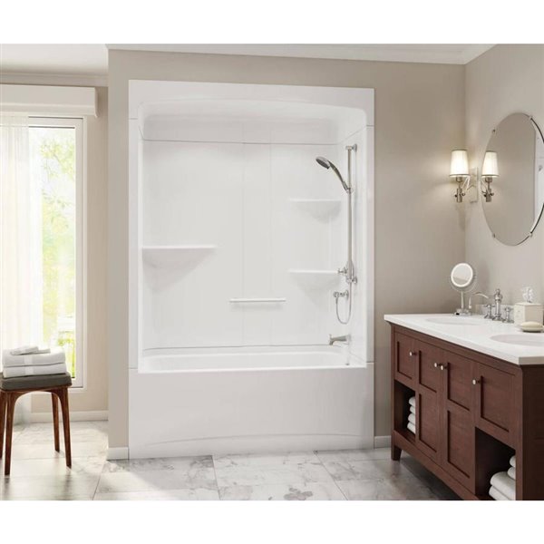White Acrylic Bathtub Wall Surround, All In One Tub And Surround