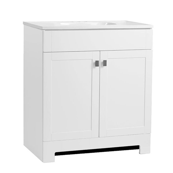 Style Selections Ss Liesel White 31 In, 30 Bathroom Vanity With Top Canada