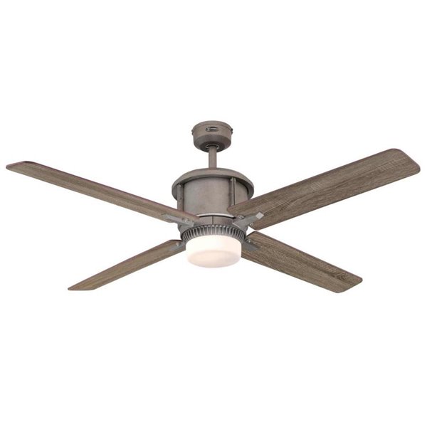 Westinghouse Cliff 56 In Indoor Ceiling Fan Industrial Steel Finish Dimmable Integrated Led Light Kit Remote Control Included Lowe S Canada - Ceiling Fan No Light Low Profile Remote Control