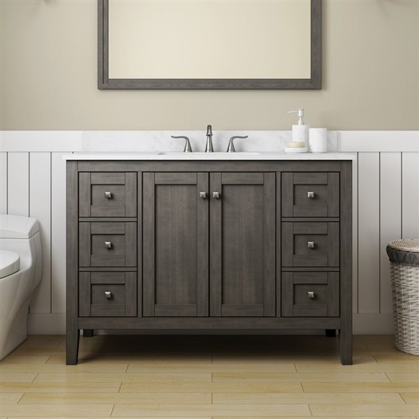 Roth Everdene Grey 48 Undermount Double, 48 Double Sink Bathroom Vanity Canada