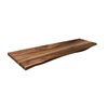 Leadvision 72-in L x 12-in W x 1 1/2-in T Live Edge Acacia Wood Bench/Shelf