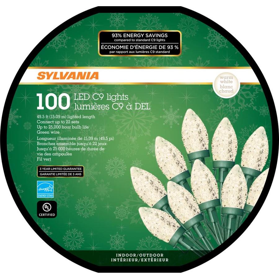 Sylvania 100Ct LED C9 Warm White
