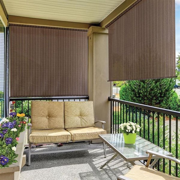 Coolaroo Outdoor Roller Shade 6x6 Ft, Patio Privacy Roller Shades