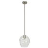 Canarm 1 Light Como Pendant, Brushed Nickel Finish, Clear Glass, Rod Mount, 2x6-in and 3x12-in Included, 1 x 60W Type A Bulb (Not Included)