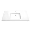 Luxo Marbre White Synthetic Marble Top 49-inx22-in Rectangular Basin
