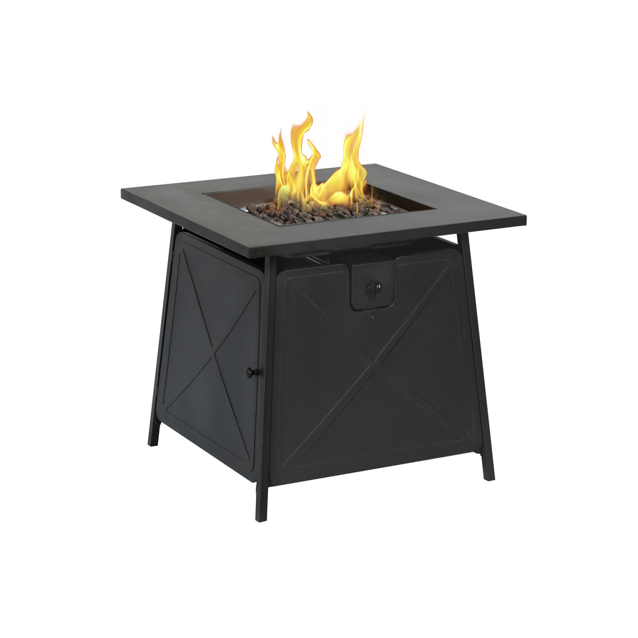 Style Selections 28 -in Steel Gas Fire Pit