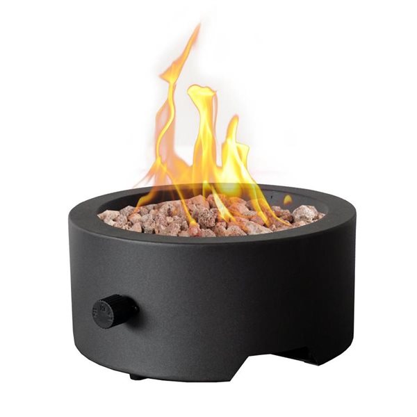 Bond Round Table Top Gas Fire Bowl, Umbrella Hole Fire Pit