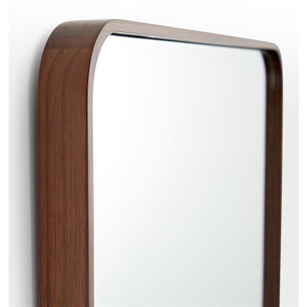 Lusso Vanity Mirror Maple Round, Mirror With Curved Corners
