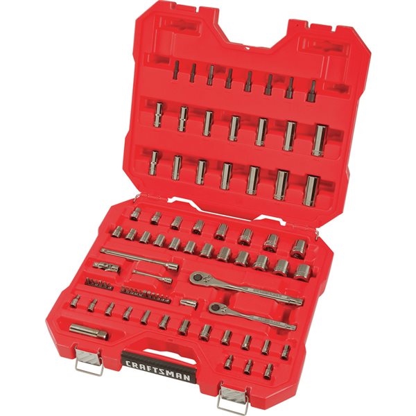 Craftsman 30 Pc 1/4 3/8 Inch Drive Max Axess Socket Wrench Set Metric with Case 
